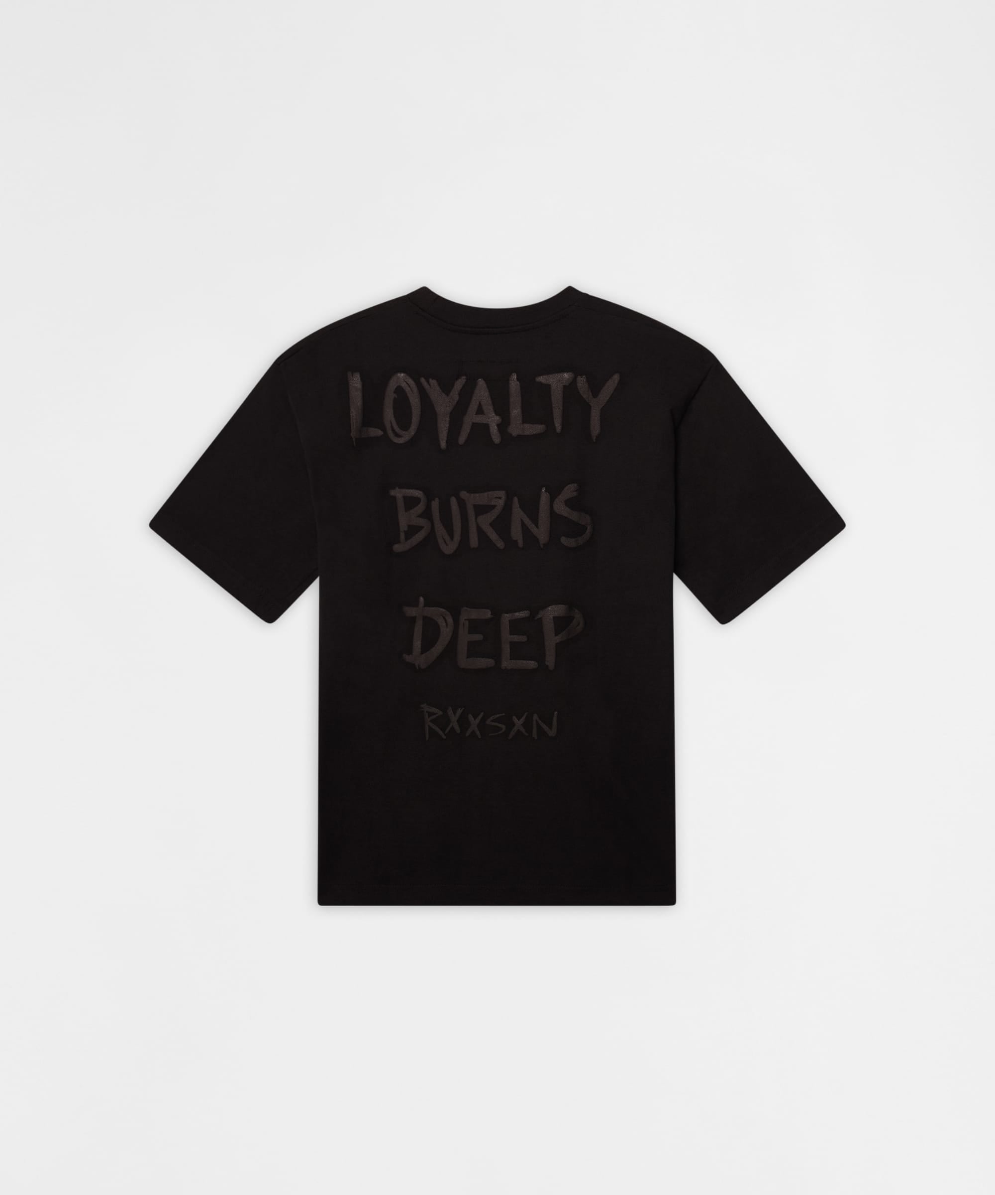 Burns Deep Rhinestone Short Sleeve Tee - Black