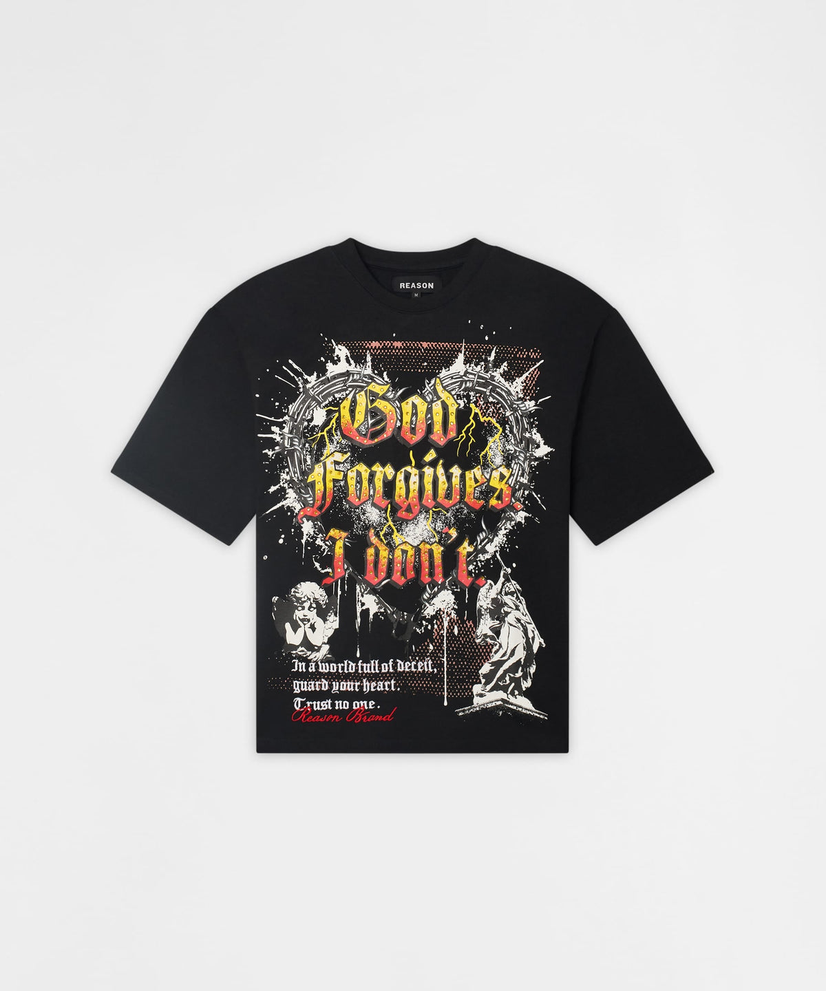 Forgives Embroidered Tee - Black
