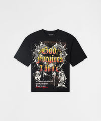 Forgives Embroidered Tee - Black