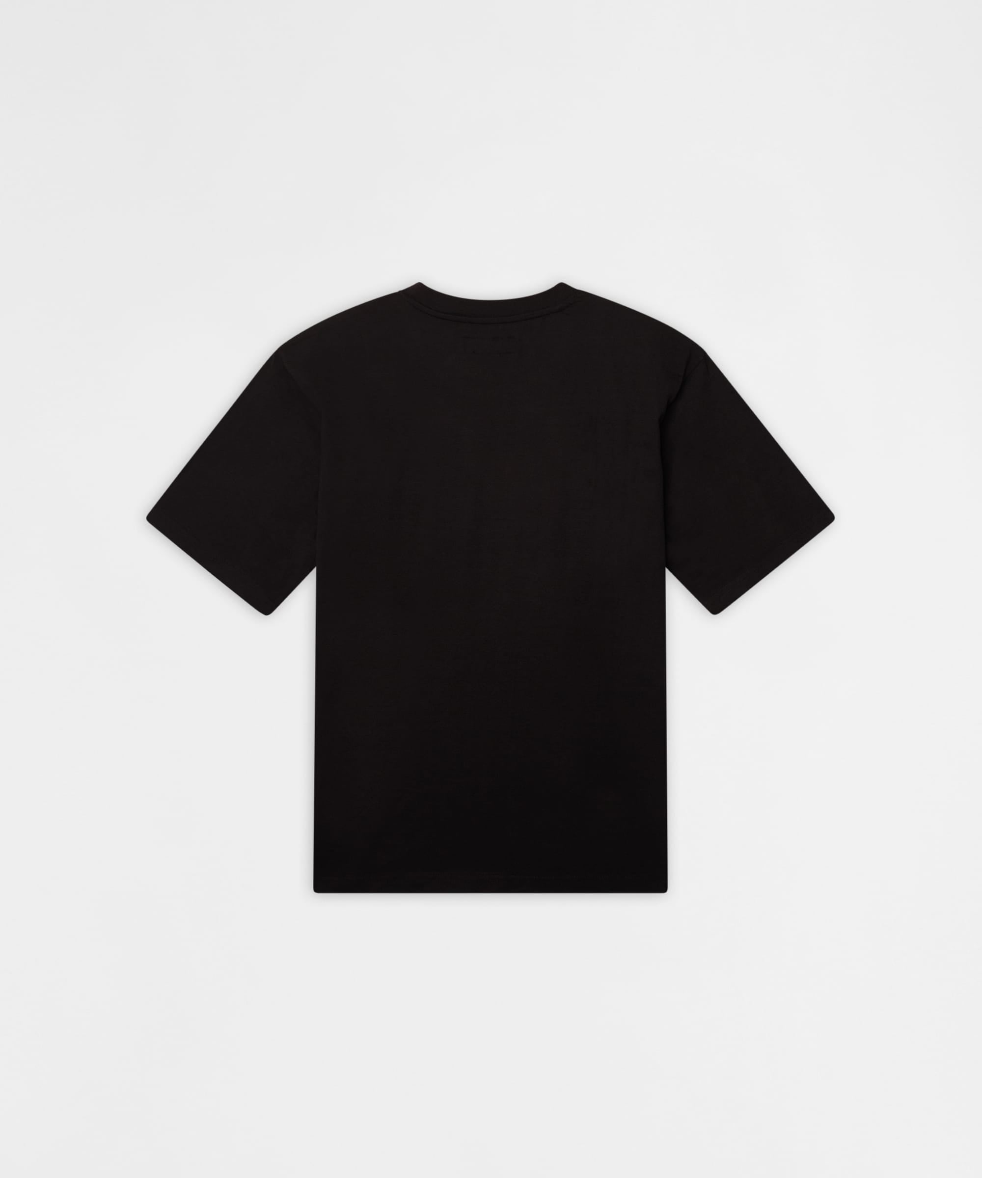 Burning Smoke Chenille Embroidered Short Sleeve Tee - Black