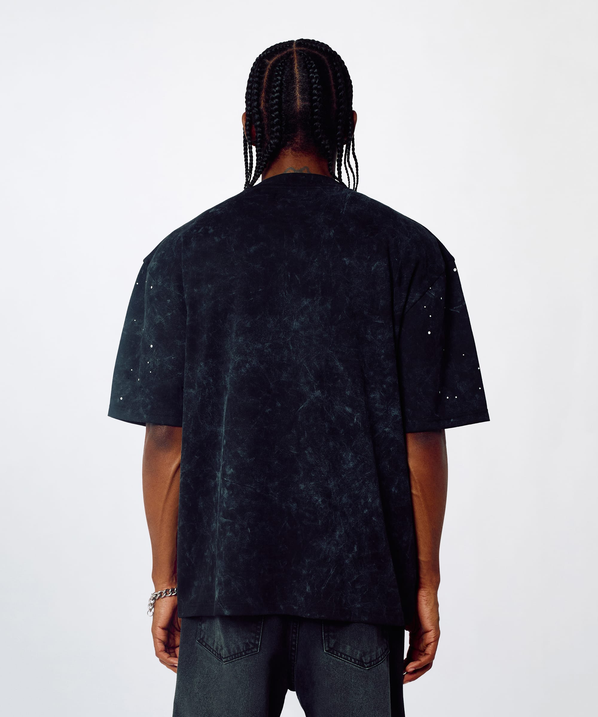 Chaos Chenille Patched Short Sleeve Tee - Black