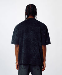 Chaos Chenille Patched Short Sleeve Tee - Black