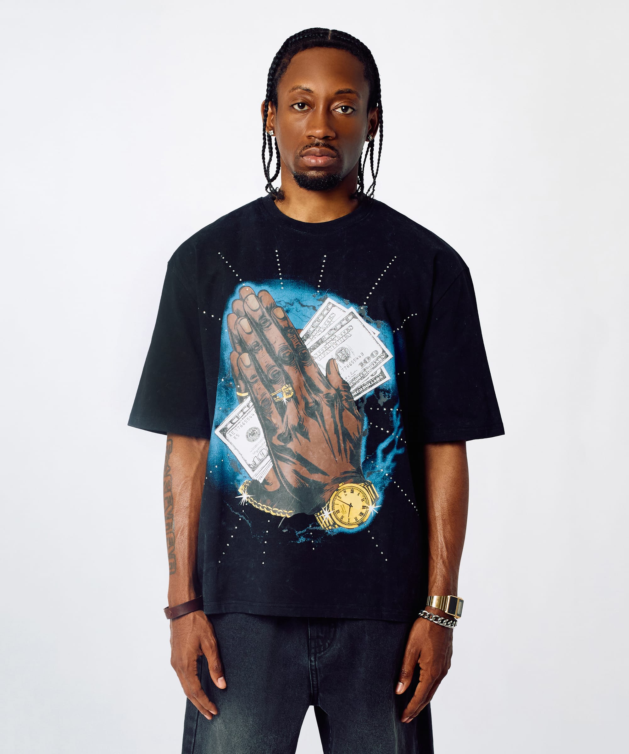 Blessings Short-Sleeve Tee - Washed Black