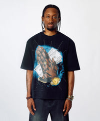 Blessings Short-Sleeve Tee - Washed Black