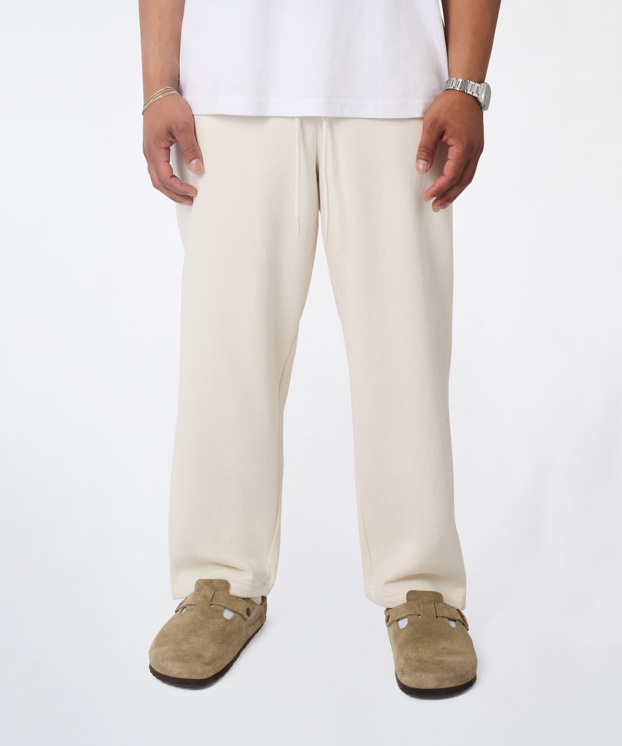 Classic Open Hem Pant - Cream
