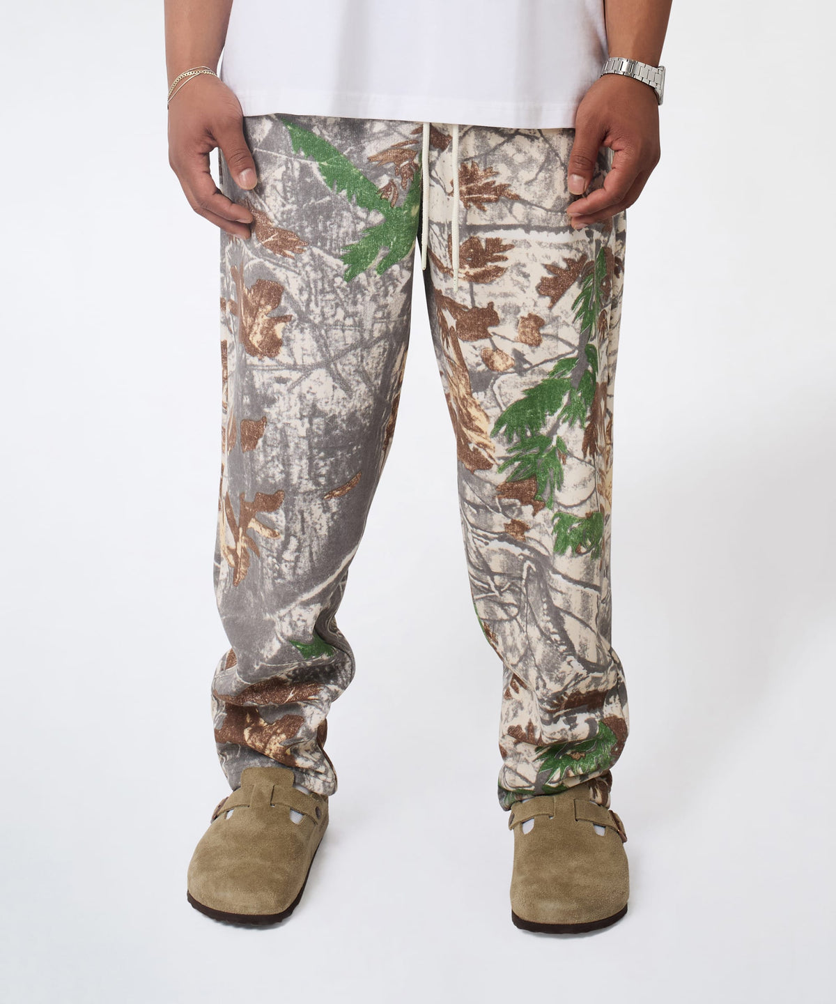 Classic Open Hem Pants - White Tree