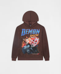 Dodge Demon Graphic Long Sleeve Hoodie - Brown