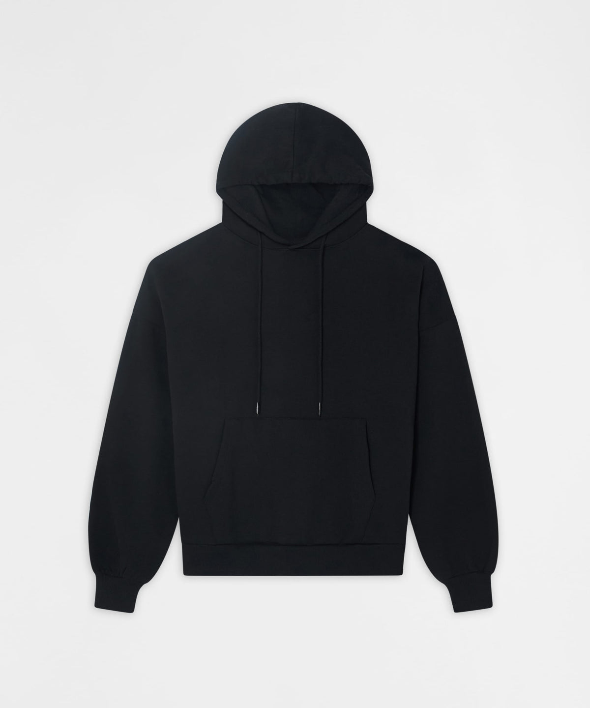 Essential Pull Over Boxy Fit Hoodie - Black