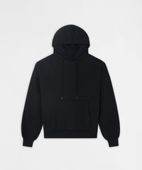 Essential Pull Over Boxy Fit Hoodie - Black