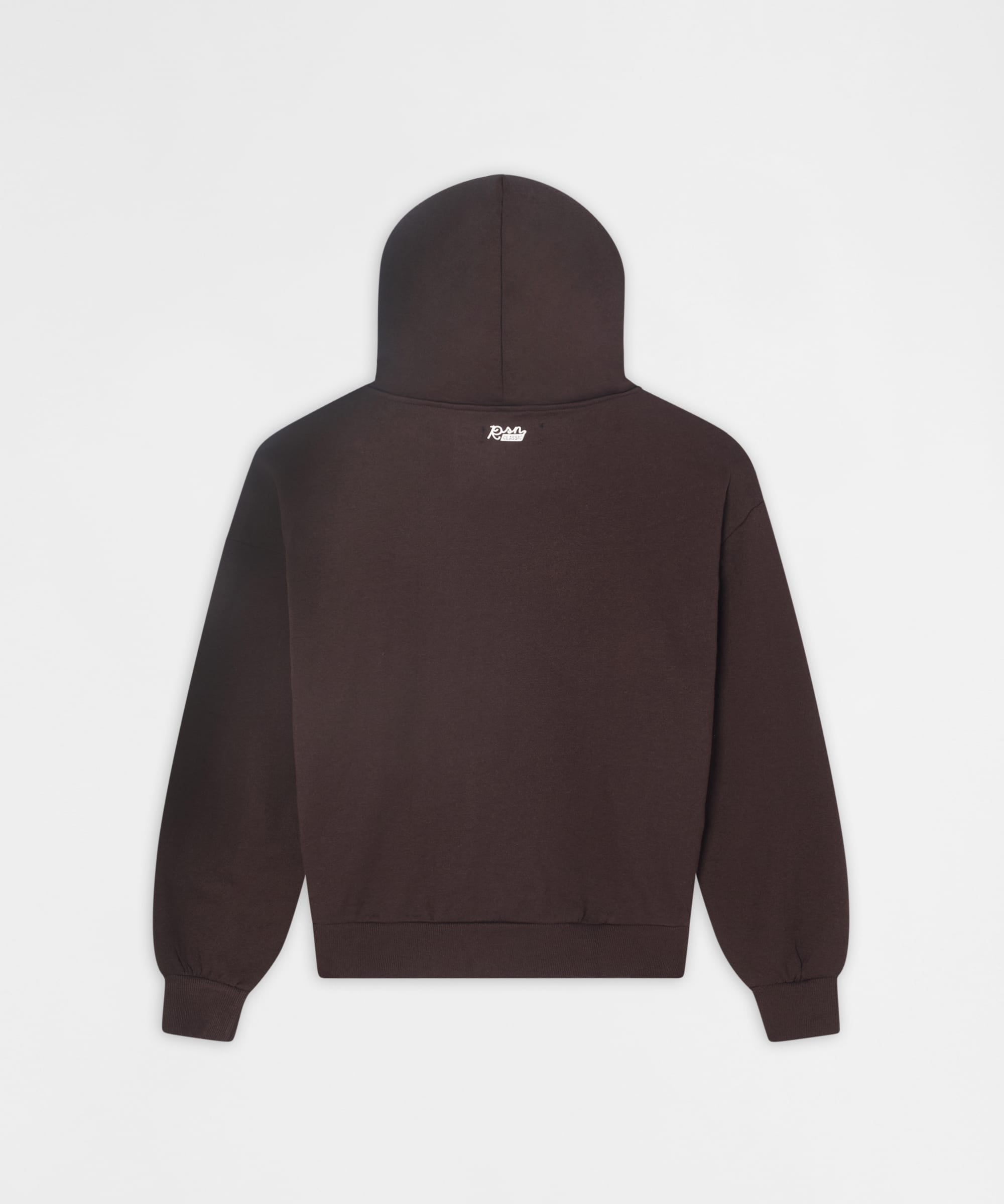 Essential Pull Over Boxy Fit Hoodie - Brown