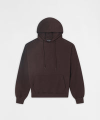 Essential Pull Over Boxy Fit Hoodie - Brown