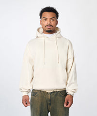 Essential Pull Over Boxy Fit Hoodie - Cream