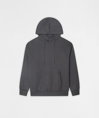 Essential Pull Over Boxy Fit Hoodie - Dark Grey