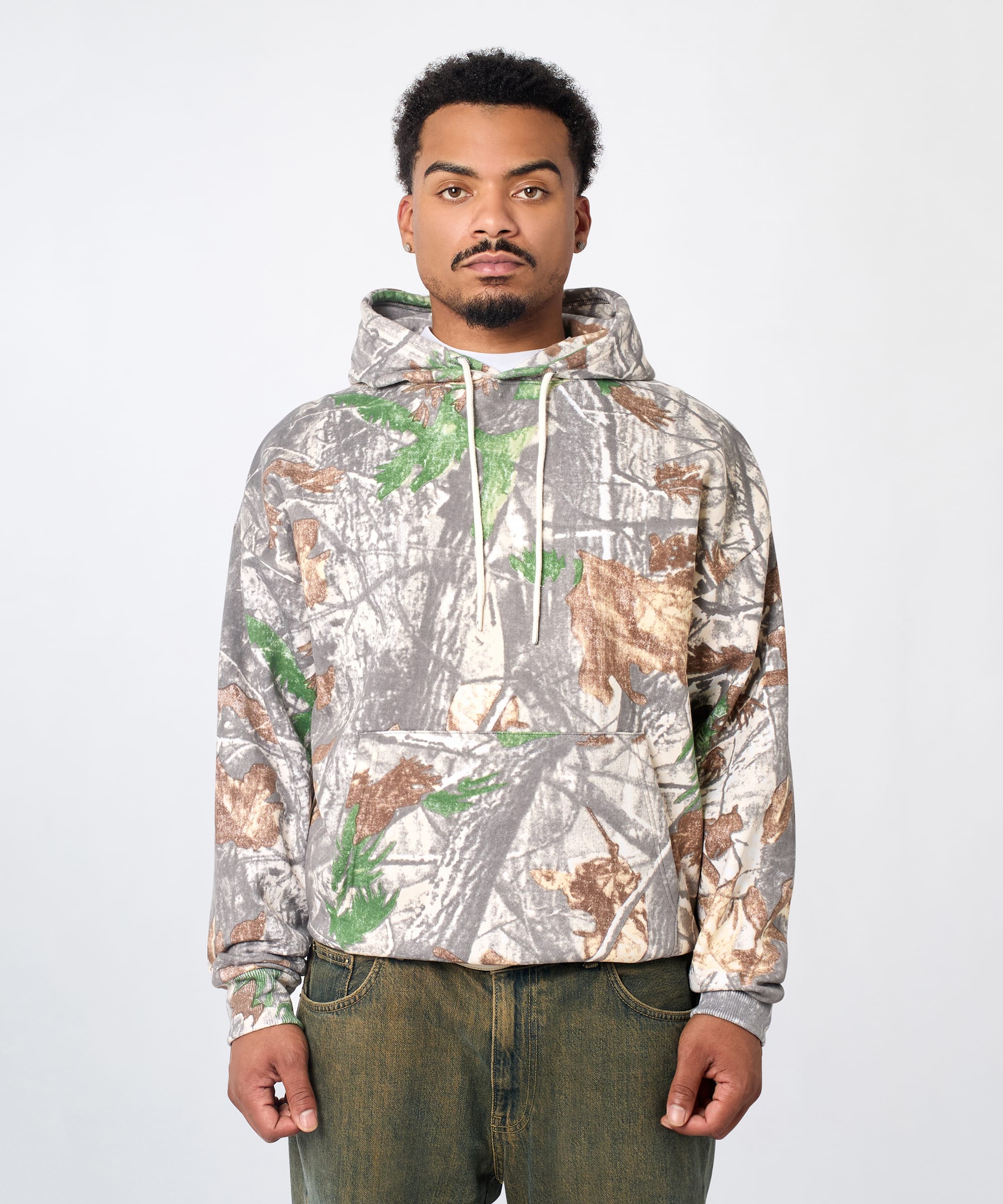 Essential Pull Over Boxy Fit Hoodie - White Tree
