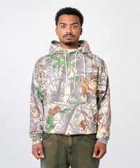 Essential Pull Over Boxy Fit Hoodie - White Tree