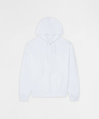 Essential Boxy Fit Zip Up Hoodie - White