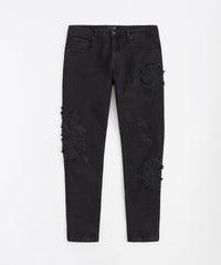 Chaos Distressed Skinny Jeans - Black