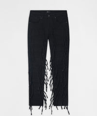Fringe Skinny Jeans - Black
