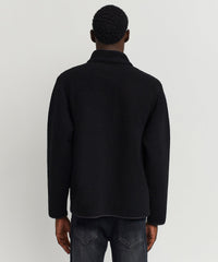 Chenille Patch Sherpa Fleece Zip Up