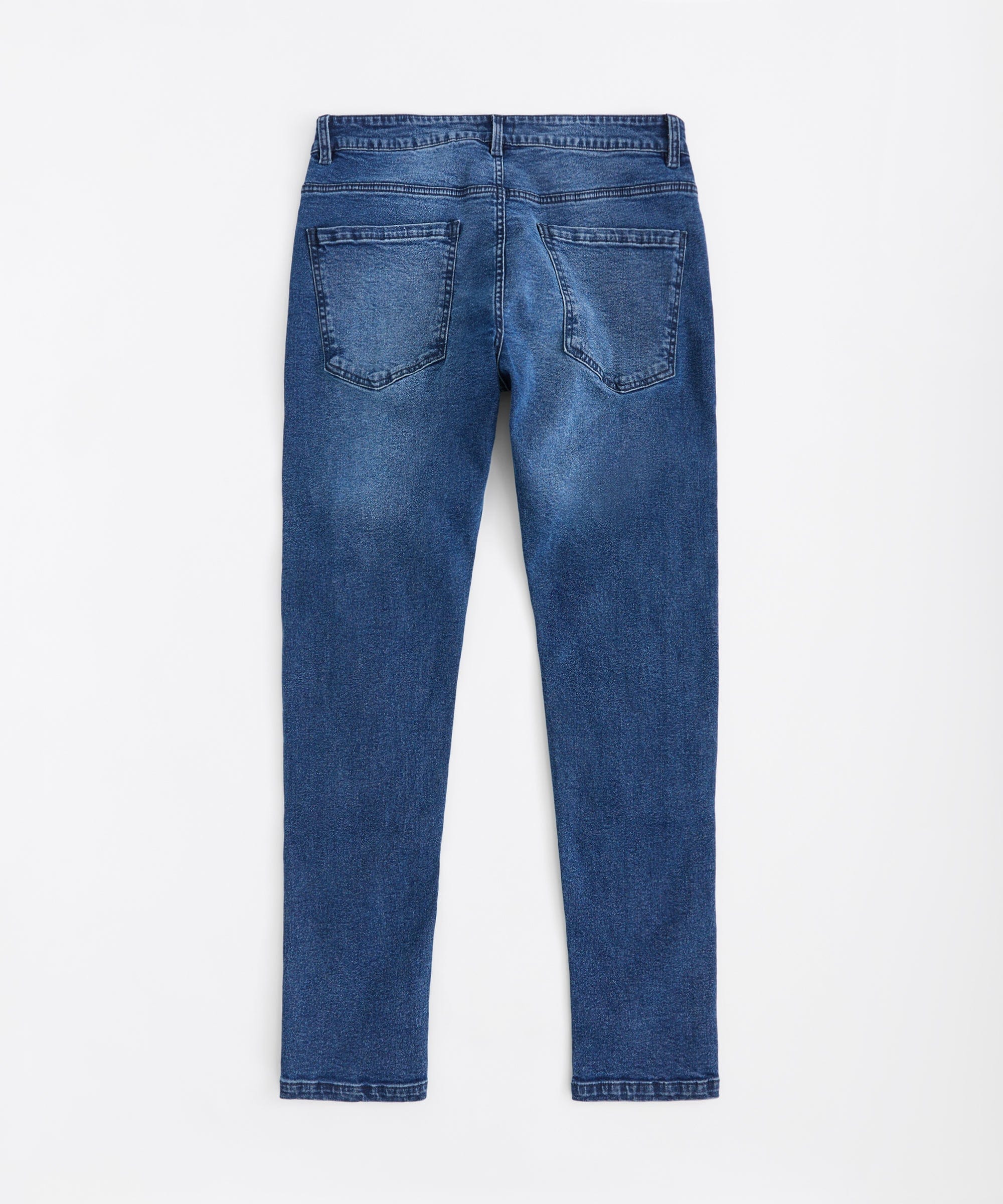 Classic Distressed Skinny Jeans - Medium Blue