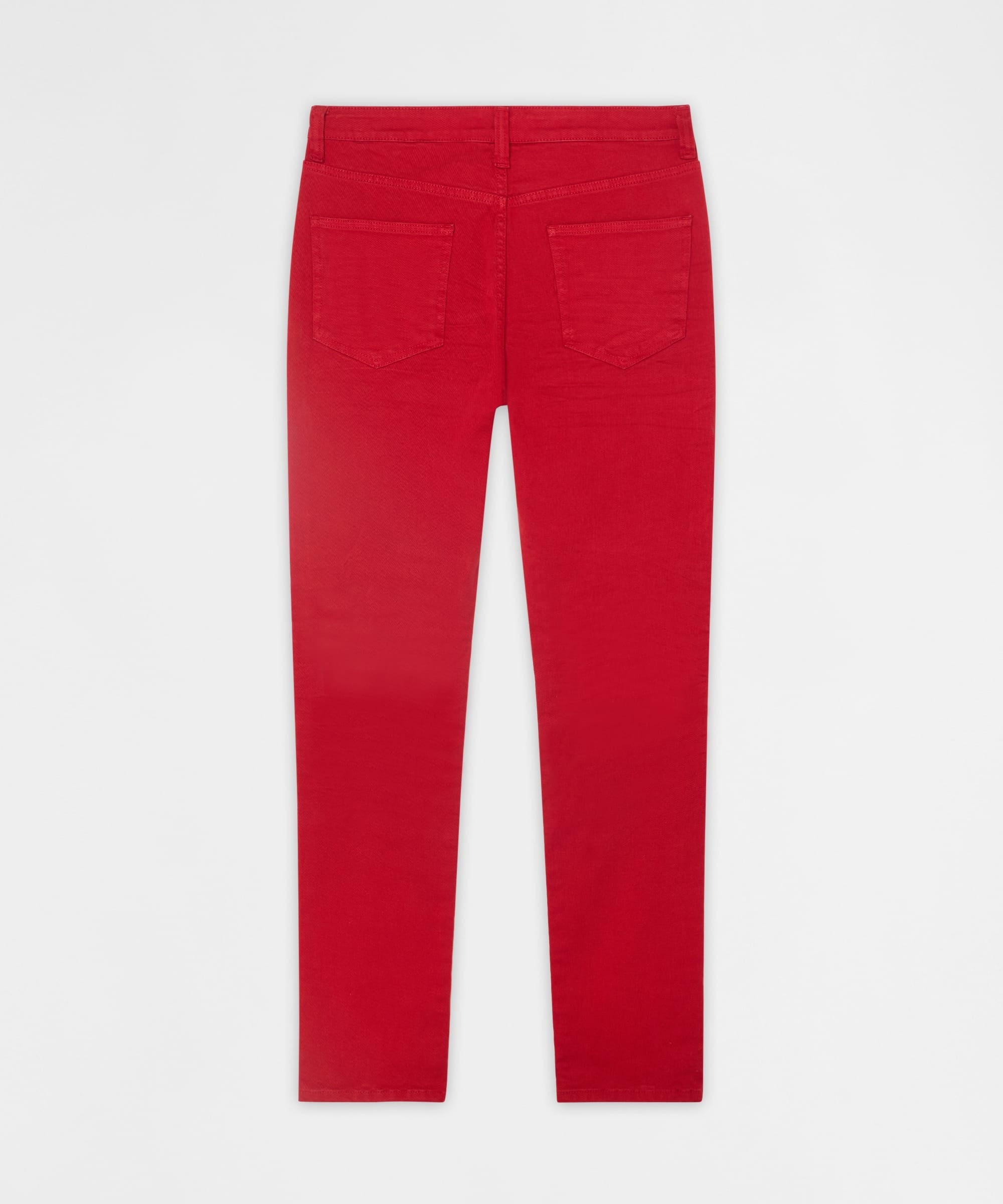 Classic Denim Ripped Skinny Jeans - Red