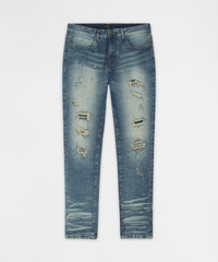 Breakaway Distressed Skinny Jeans - Blue