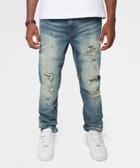 Breakaway Distressed Skinny Jeans - Blue