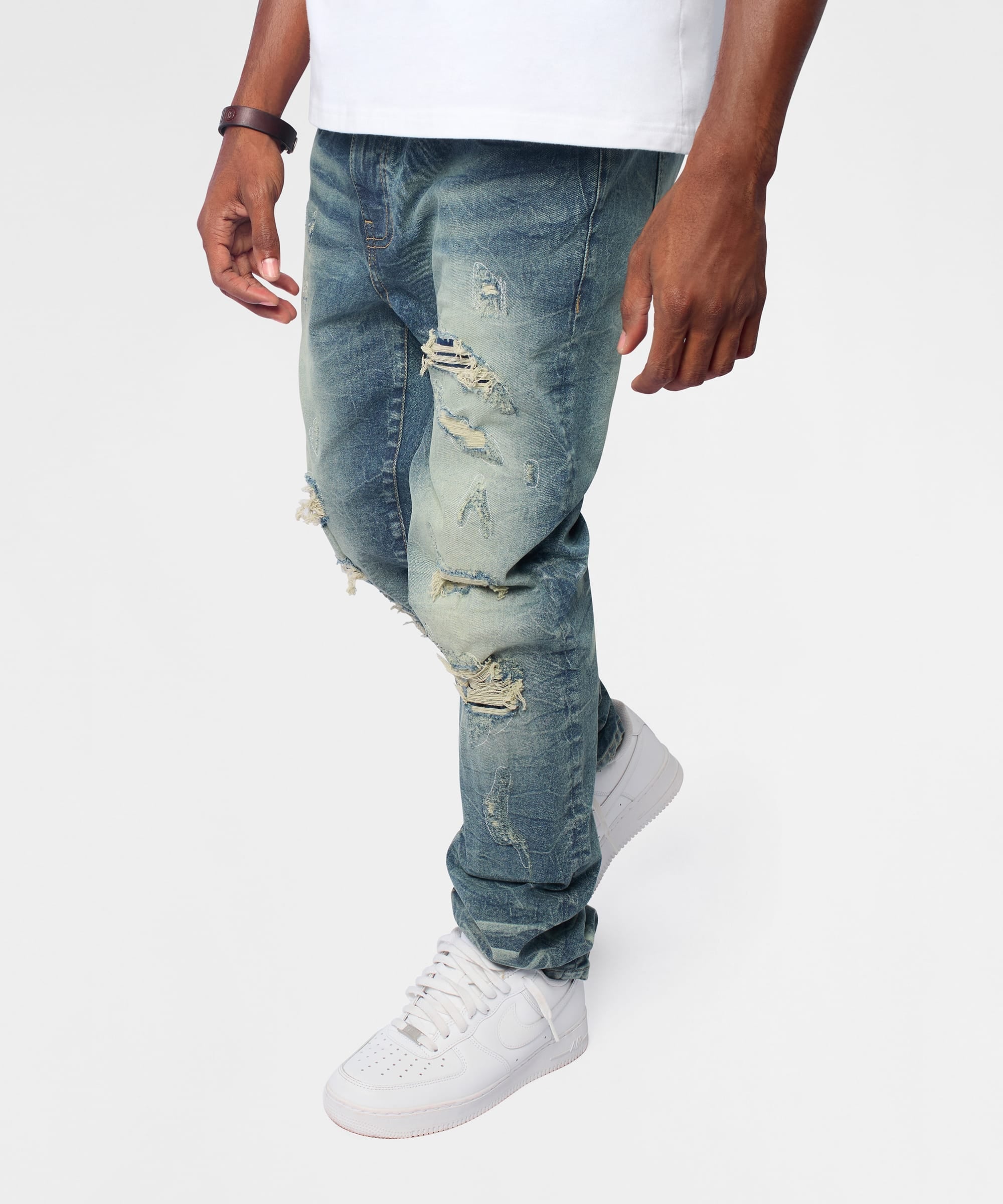 Breakaway Distressed Skinny Jeans - Blue