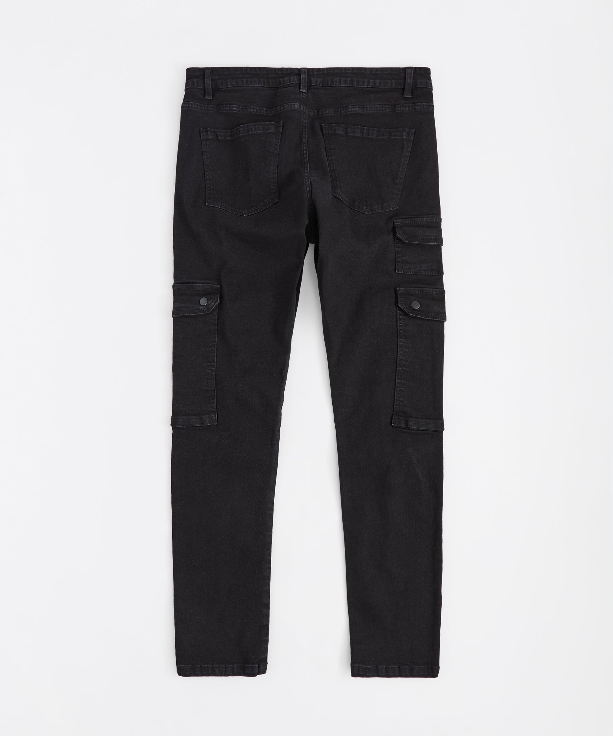 Classic Distressed Cargo Pants - Black
