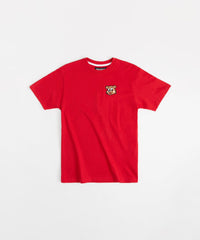 Cub Chenille Patched Short Sleeve Tee - Red