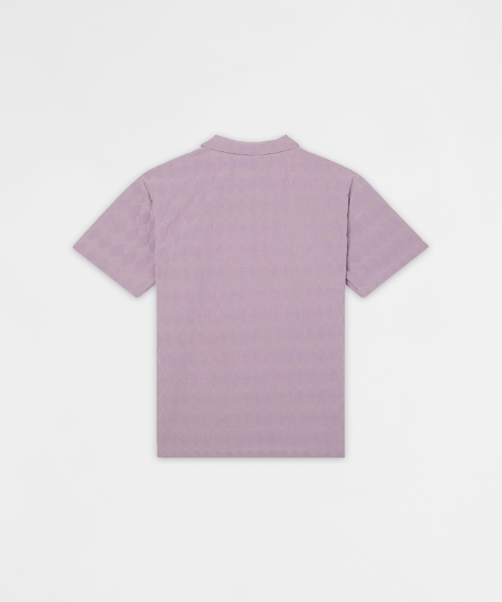 Diamond Plate Viscose Short Sleeve Shirt - Mauve