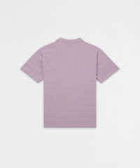 Diamond Plate Viscose Short Sleeve Shirt - Mauve