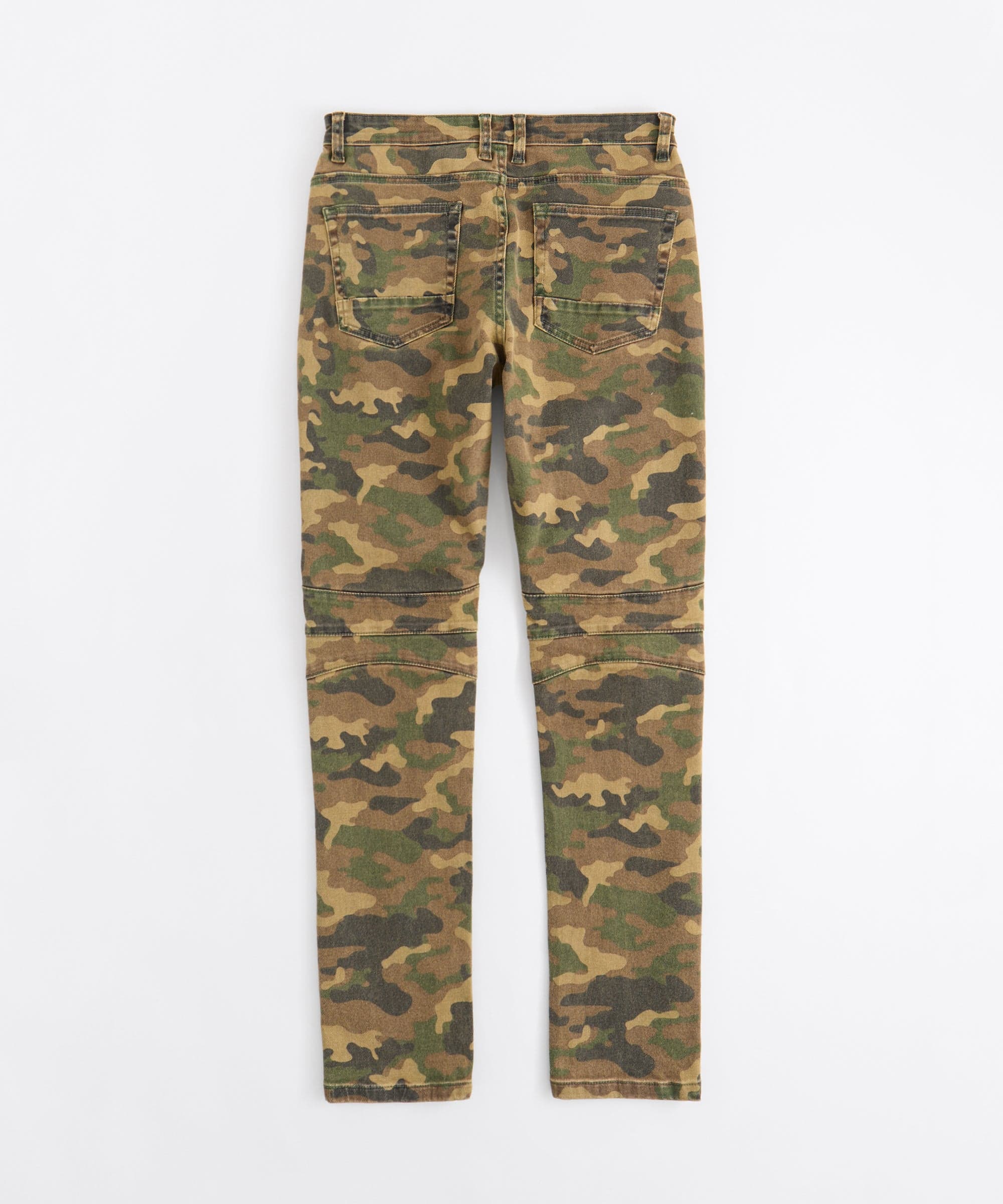 Distressed Camo Denim Pant