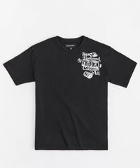 Big Checks Embroidered Short Sleeve Tee - Black