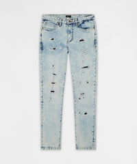 Bleached Out Distressed Skinny Jean - Light Blue
