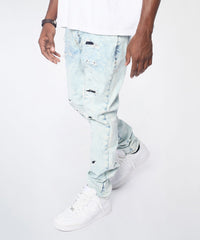 Bleached Out Distressed Skinny Jean - Light Blue