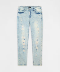 Distressed Rip and Frayed Denim - Light Blue