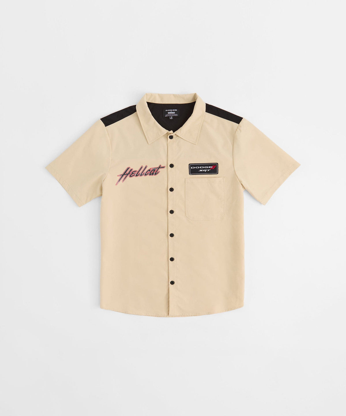 Dodge Hellcat Mechanics Button Down Shirt - Khaki