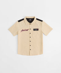 Dodge Hellcat Mechanics Button Down Shirt - Khaki