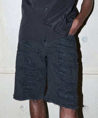 Destroyed Denim Shorts