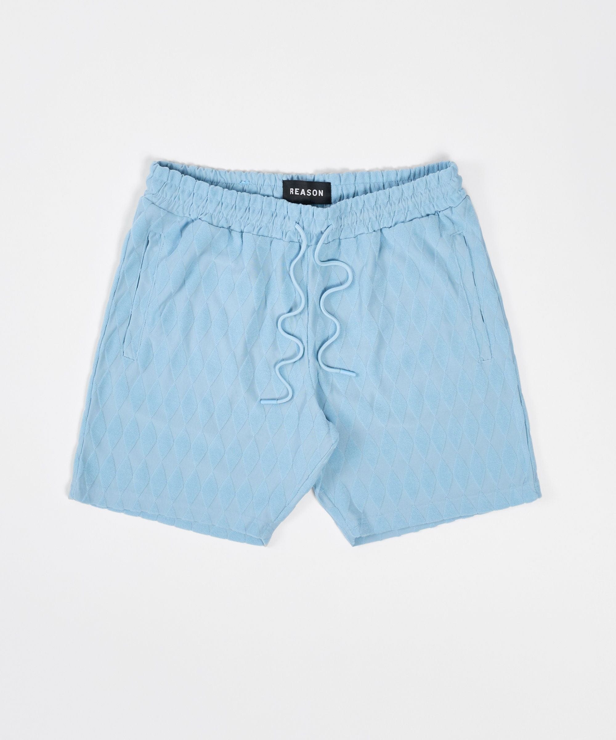 Diamond Plate Towel Short - Light Blue