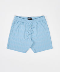 Diamond Plate Towel Short - Light Blue