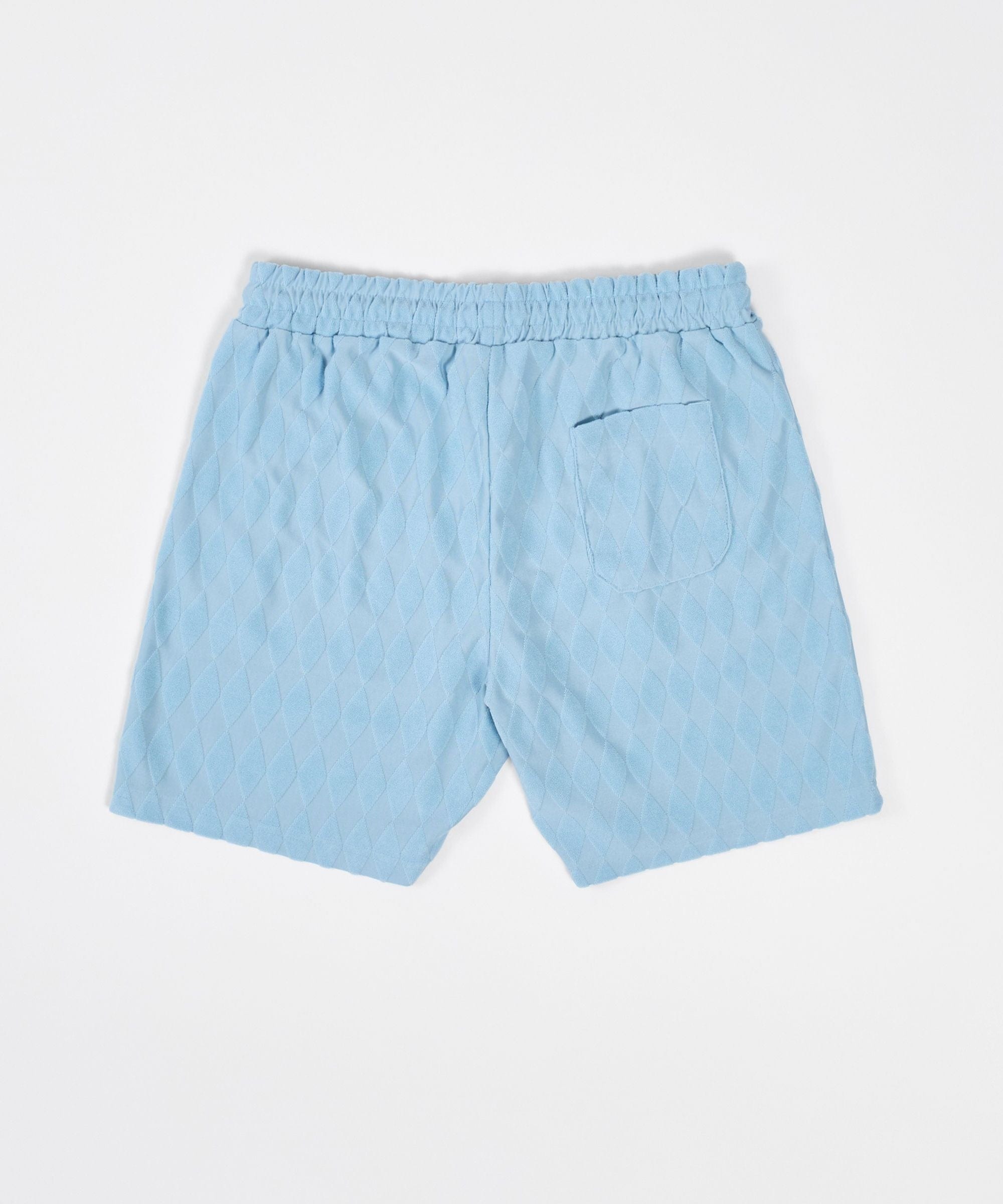Diamond Plate Towel Short - Light Blue