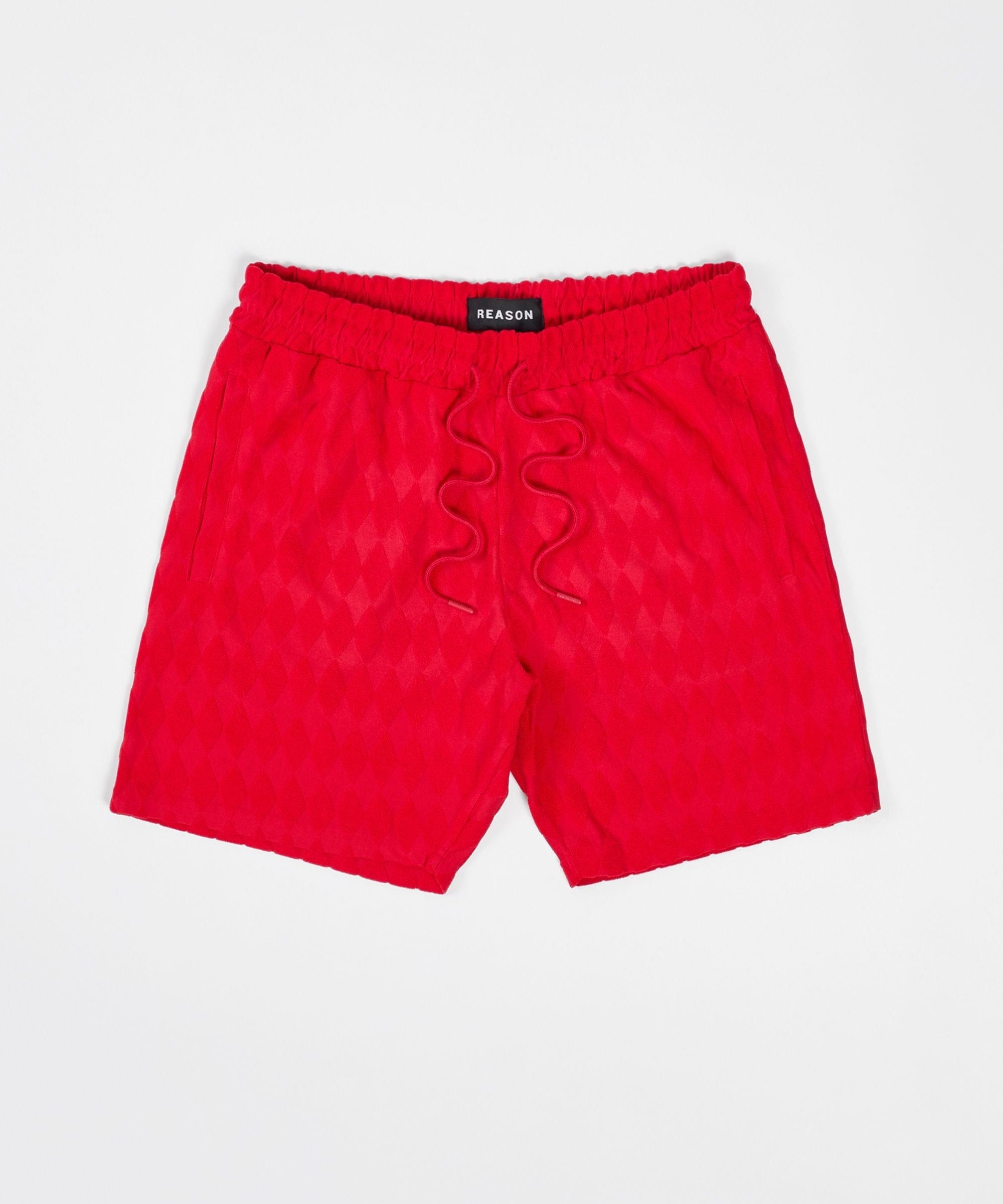 Diamond Plate Towel Short - Red