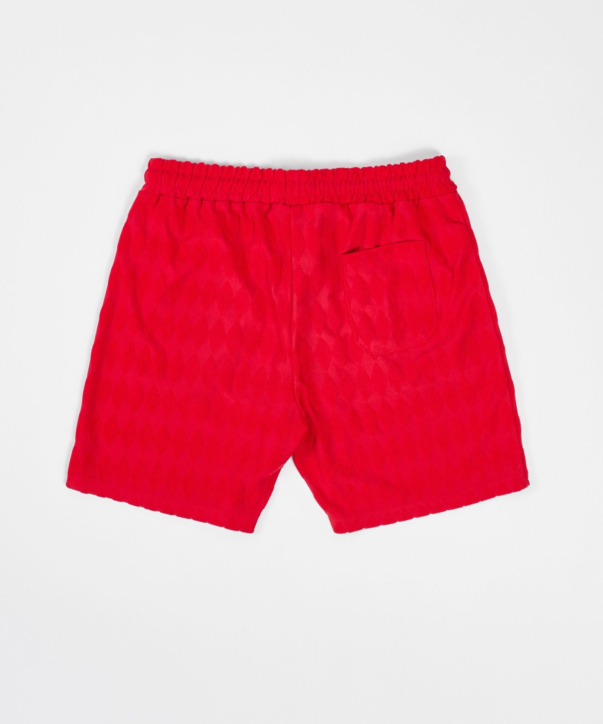 Diamond Plate Towel Short - Red