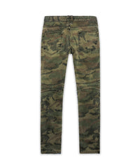Distressed Camo Denim Pant