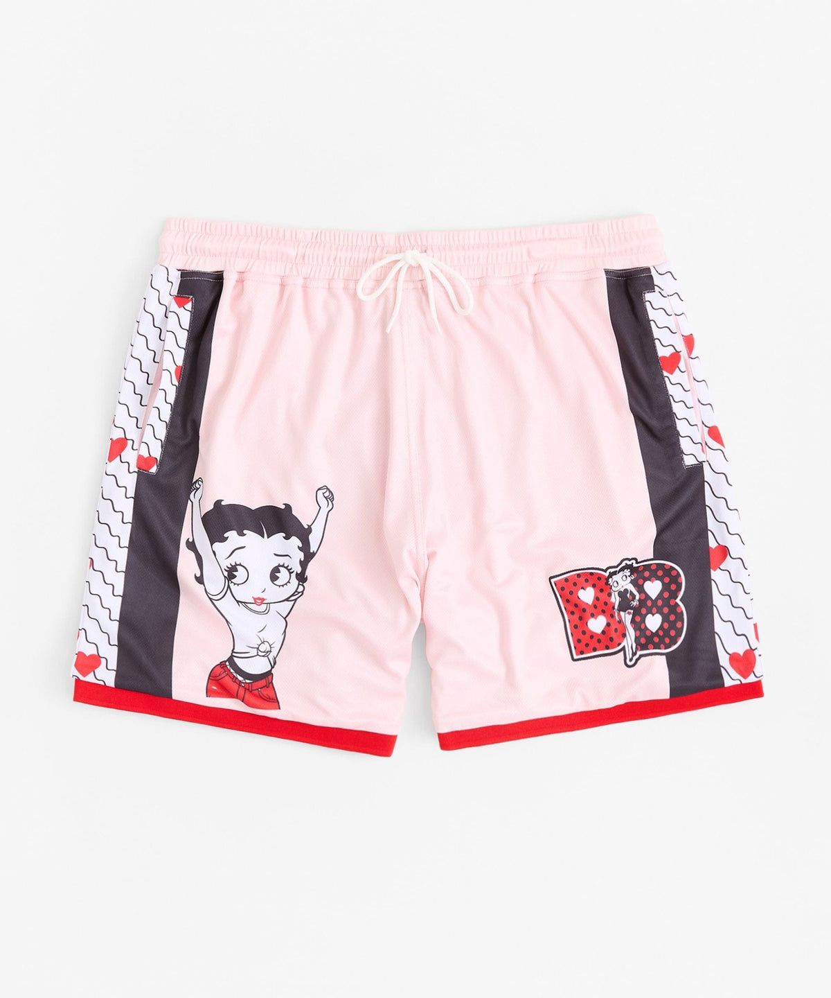 Betty Boop Sweetheart Women's Plus Size Basketball Mesh Shorts - Pink