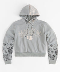 Brooklyn Women's Graphic Long Sleeve Hoodie - Grey