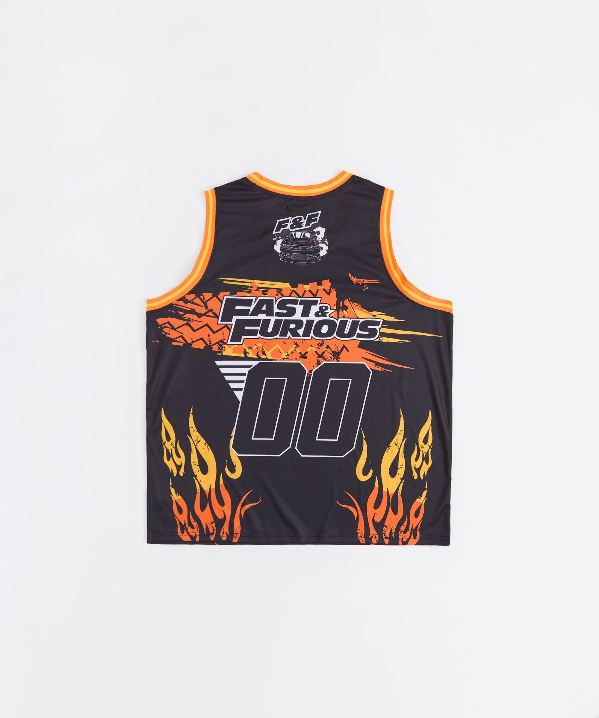 Fast & Furious Burnout Women's Plus Size Sleeveless Basketball Jersey - Black