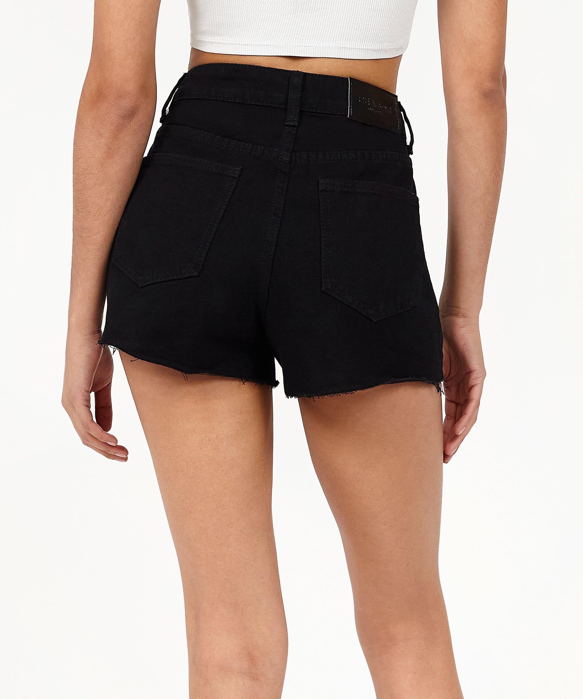 Aria Women's Distressed Denim Shorts - Black
